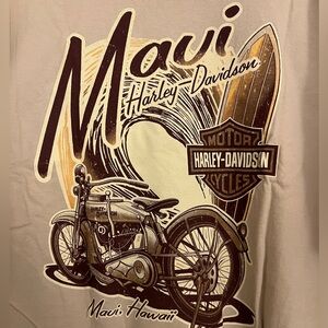 Cream oversized Harley Davidson t shirt